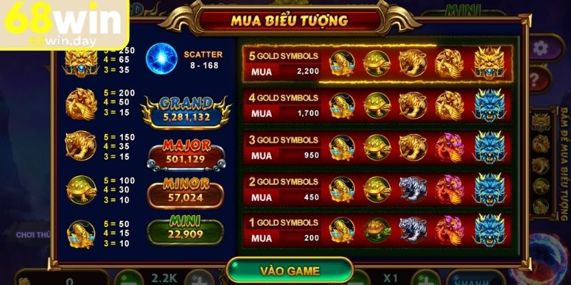 Các tính năng tiện ích trong Kho Báu Tứ Linh 68win